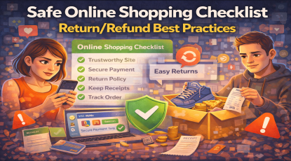 Safe online shopping checklist, return/refund best practices